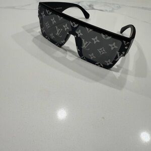 Louis Vuitton Waimea Black Shield Sunglasses with Grey Monogram Lenses